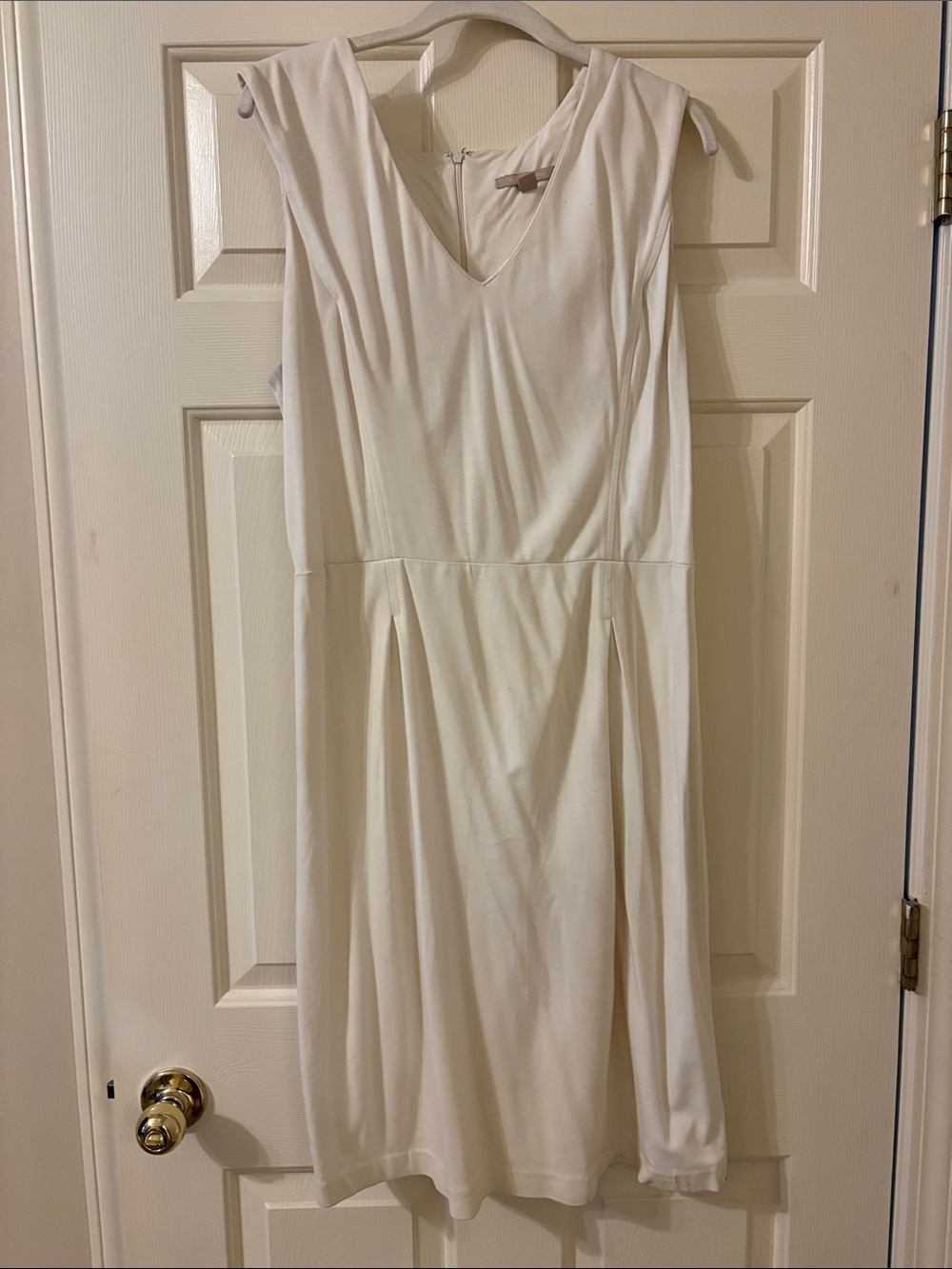 Banana Republic Cream V-Neck Midi Dress
